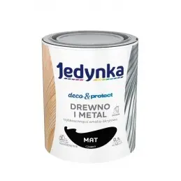 JEDYNKA DECO&PROTECT DREWNO I METAL MAT CZARNY 0,7L 