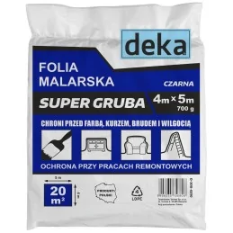 FOLIA MALARSKA SUPER GRUBA CZARNA 4*5M 700G 