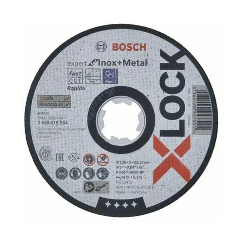 TARCZA TNĄCA X-LOCK INOX+METAL 125*1*22.23 